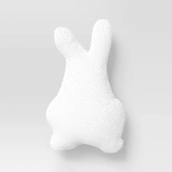 Target 2024 Shaped Easter Bunny Throw Pillow White - Room Essentials - Picture 3 of 7